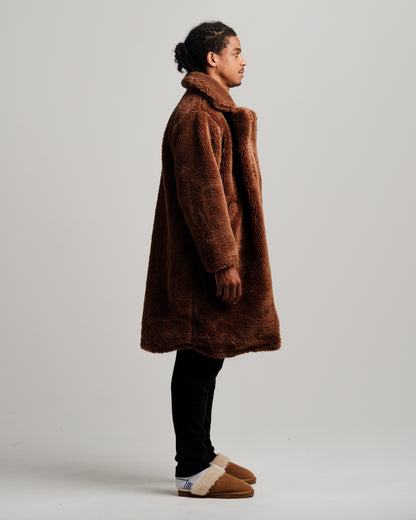 Manteau Trench Sherpa Fillena - Marron