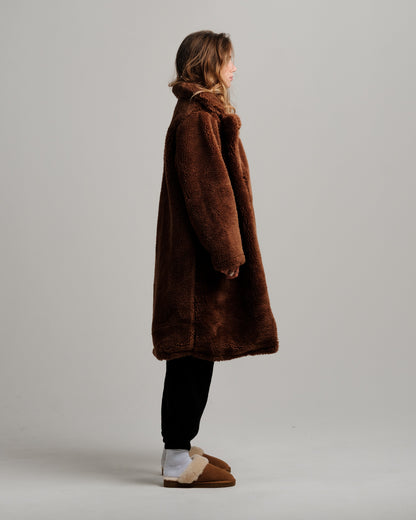 Manteau Trench Sherpa Fillena - Marron