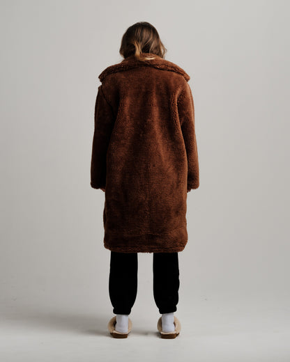 Manteau Trench Sherpa Fillena - Marron