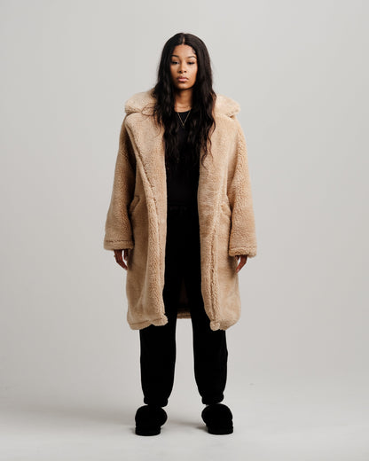 Manteau Trench Sherpa Fillena - Camel