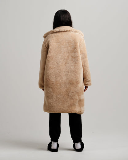 Manteau Trench Sherpa Fillena - Camel