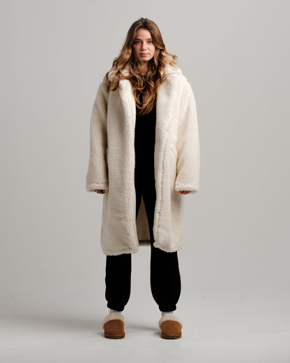 Manteau Trench Sherpa Fillena - Blanc Cassé