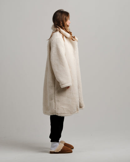 Manteau Trench Sherpa Fillena - Blanc Cassé