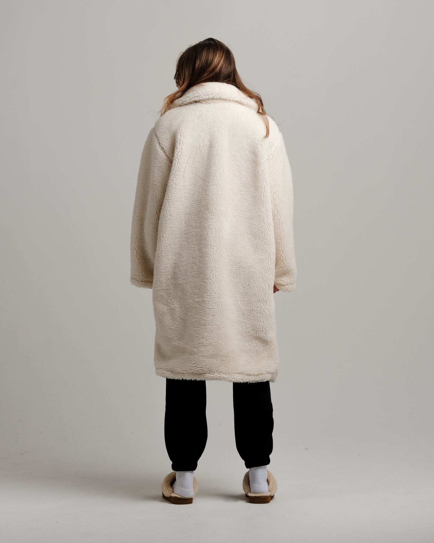 Manteau Trench Sherpa Fillena - Blanc Cassé