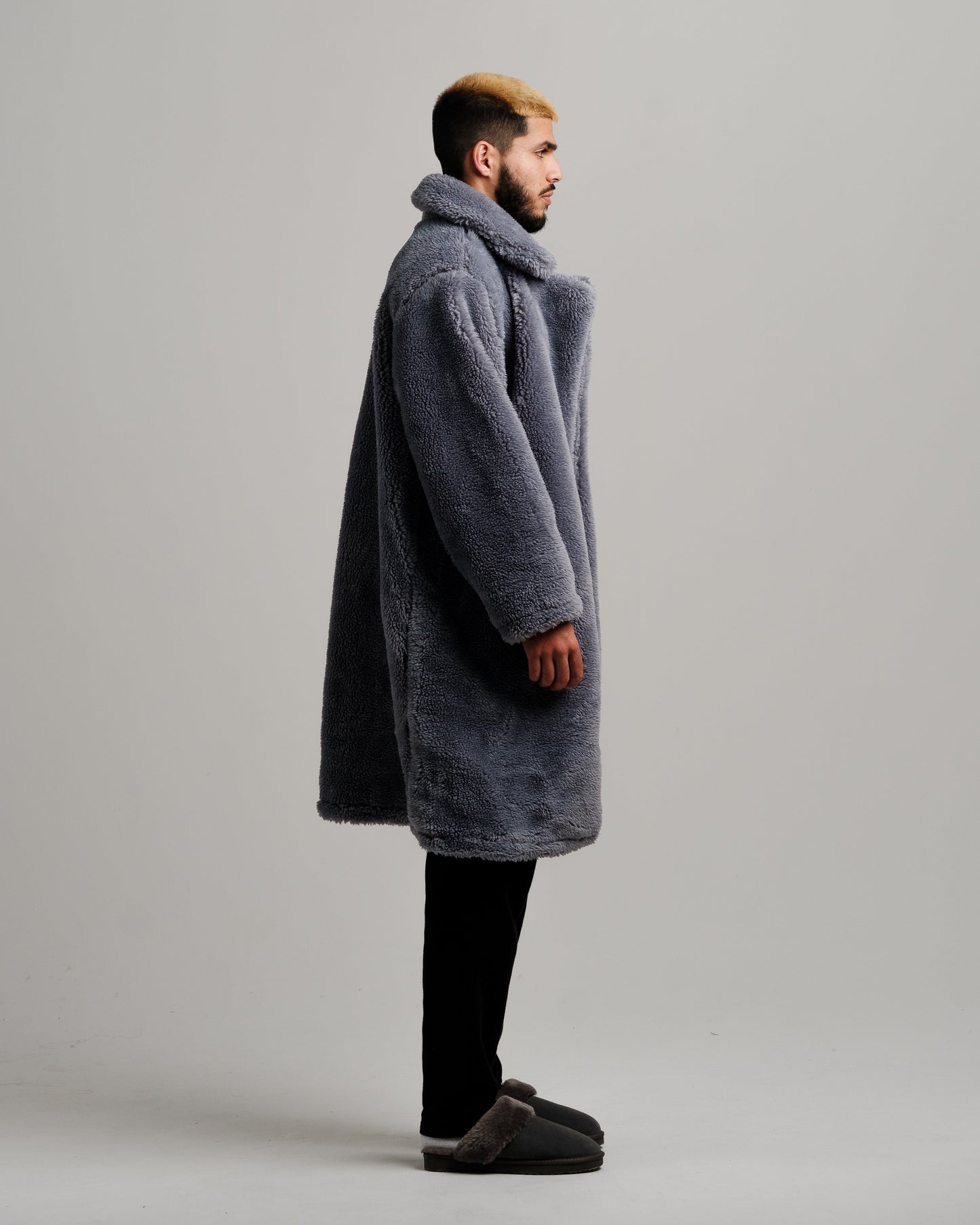 Manteau Trench Sherpa Fillena - Gris