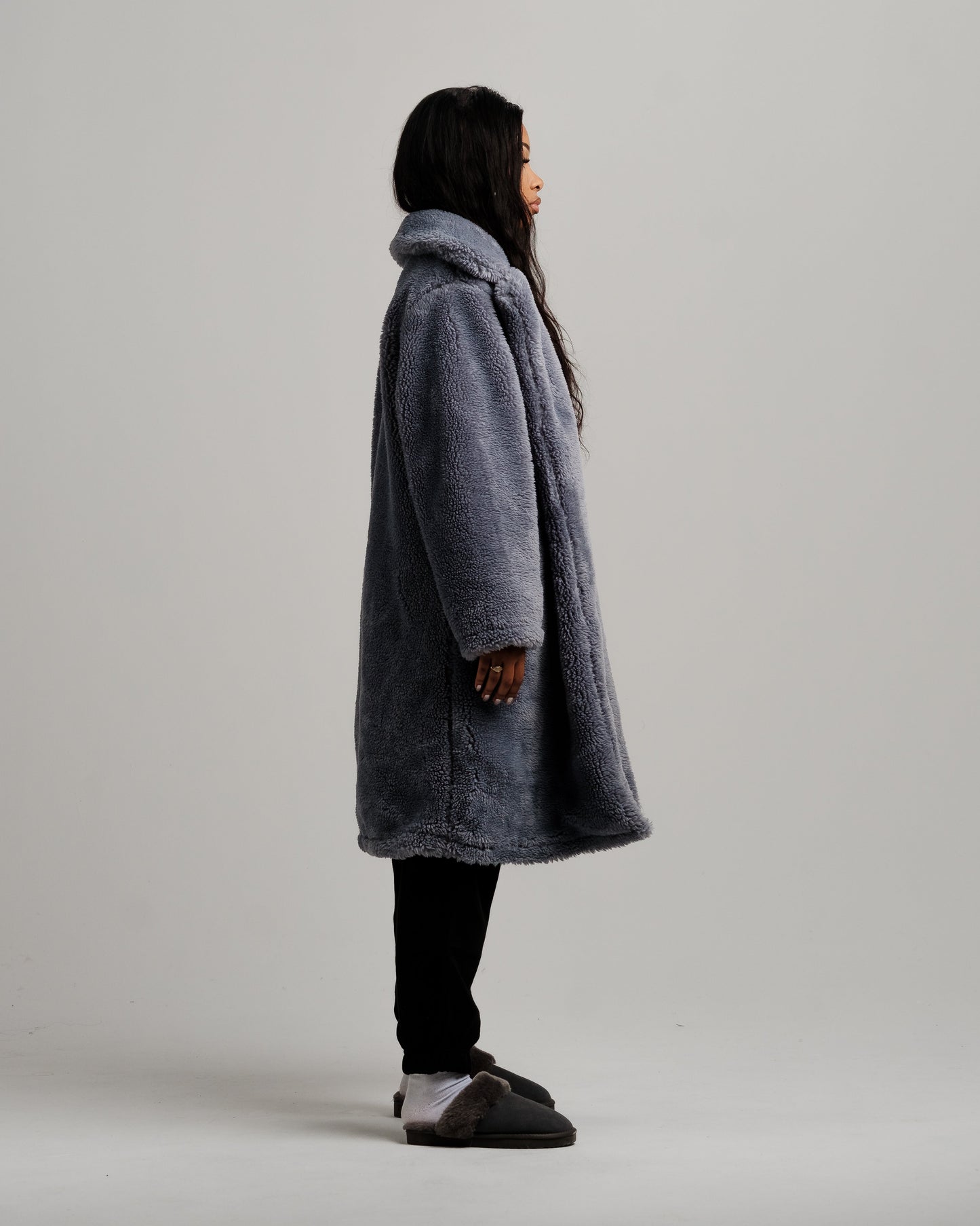 Manteau Trench Sherpa Fillena - Gris