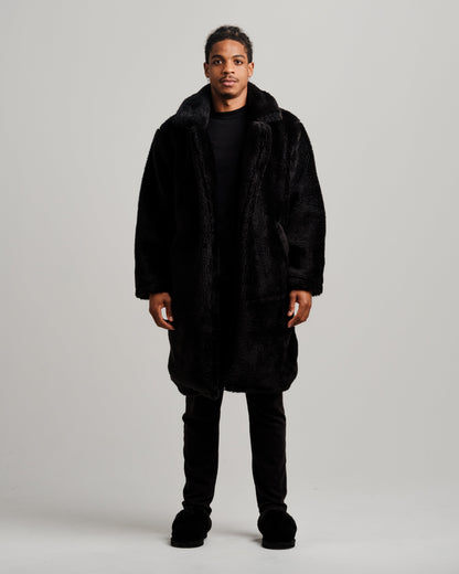 Manteau Trench Sherpa Fillena - Noir